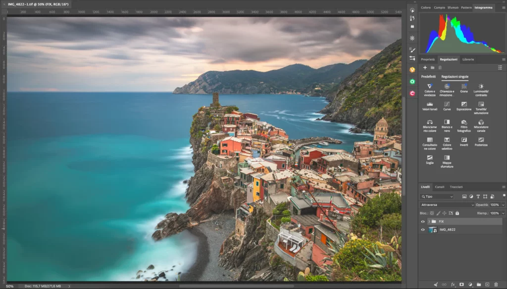 Immagine finale dopo la post-produzione RAW in Lightroom con colore e contrasto ottimizzati